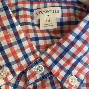teen Boy Crewcuts gingham casual button down